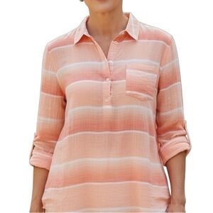 MERONA Long Tunic Top Lightweight Sz XL Striped